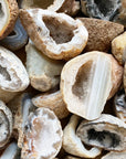 Achat Geode auch Glücksnuss Edelstein Kristall klein mehrere Stück Shop Hulda