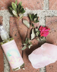 Bio Aromaspray Glücklichsein mit Rosenquarz und Rose