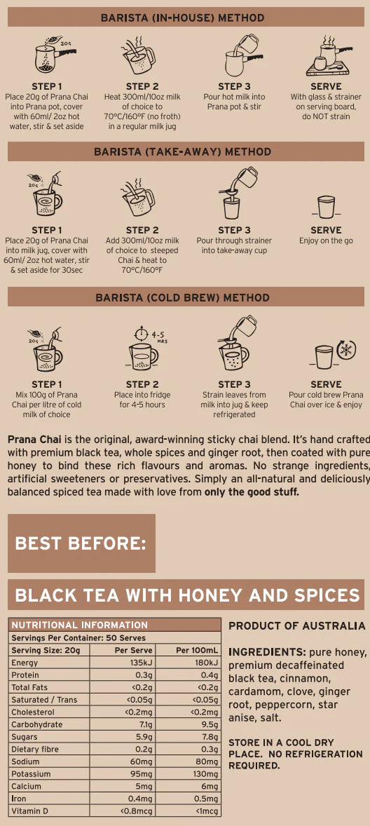 Prana Chai Tee Decaf Blend- Set