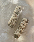 White sage incense bundle with dried flowers