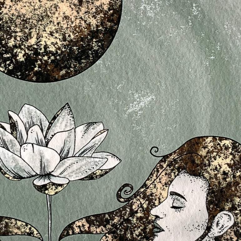 Postcard Lotus Goddess